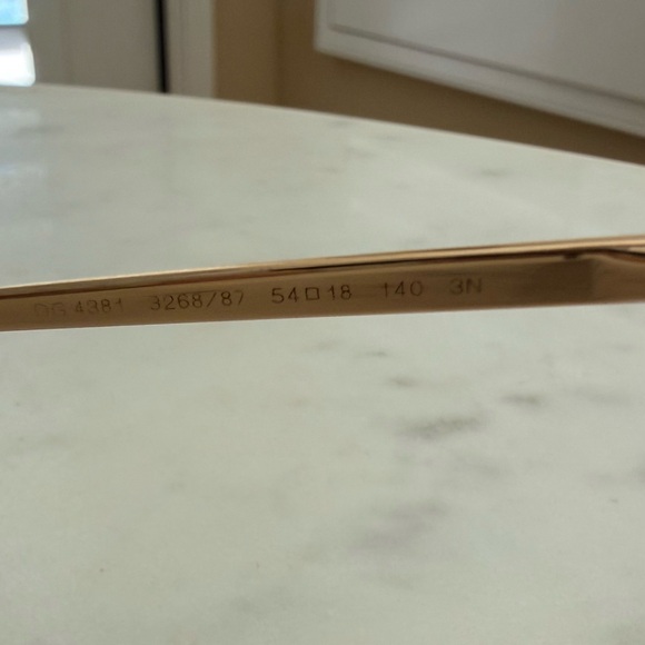 Dolce & Gabbana Black transparent Sunglasses with Gold Accents - Picture 7 of 7